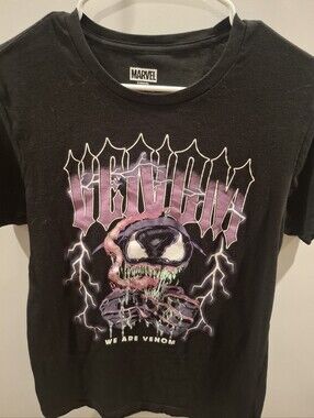 Marvel Juniors Black Venom Graphic Tee
